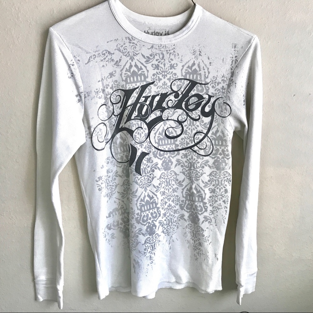 Hurley thermal knit long sleeve adult small